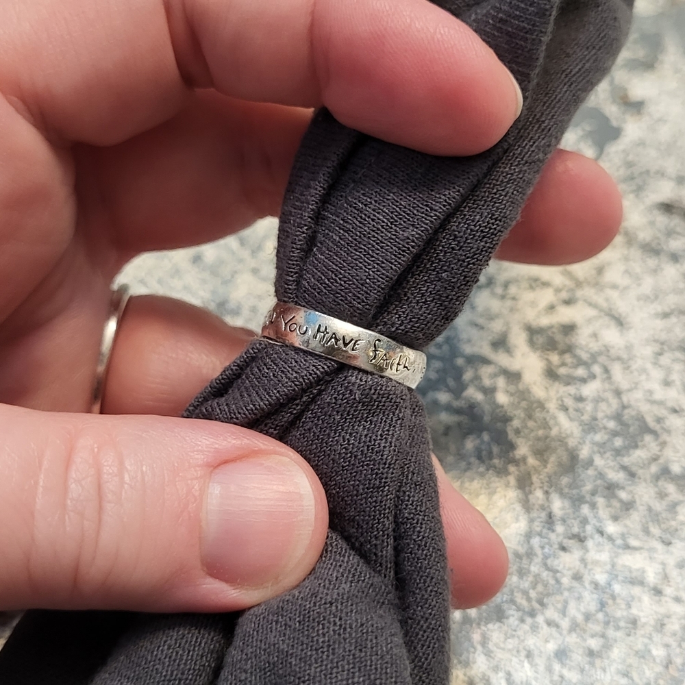 Silver "Faith" Ring